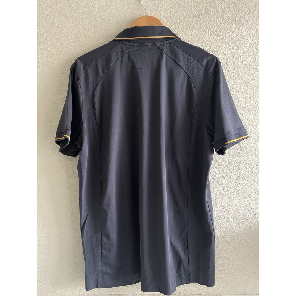 Hugo Boss x Porsche Mens XL Slim Fit Polo Gray Performance Golf Shirt Luxury - Picture 4 of 8